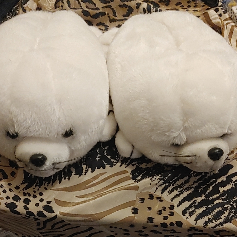 Cozy White Seal Slippers